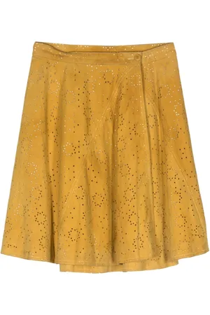 Alaïa 1980s Wickelrock aus Wildleder