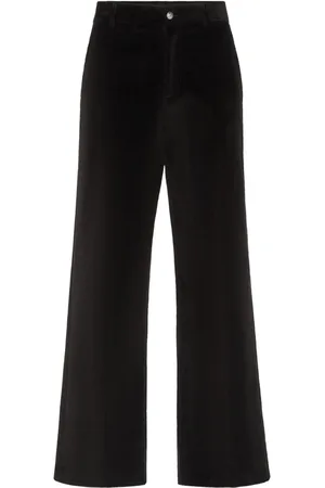 Philipp Plein Samthose mit weitem Bein