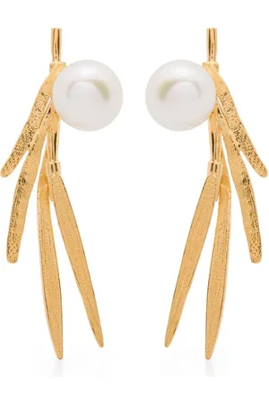 WOUTERS & HENDRIX Bamboo Leaf Perlenohrringe