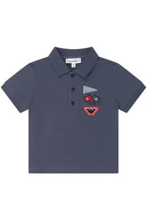 Emporio Armani Poloshirt mit Logo-Applikation