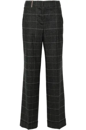 PESERICO SIGN Karierte Lurex-Hose