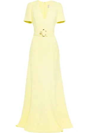 Elie saab Cady-Gürtelrobe mit V-Ausschnitt