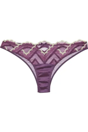 FLEUR DU MAL Cheeky Slip mit Hendrix-Stickerei