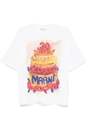 Marni T-Shirt mit Logo-Print