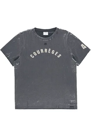 Courrèges T-Shirt im Distressed-Look
