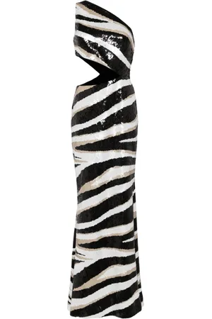 Elie saab Asymmetrisches Paillettenkleid