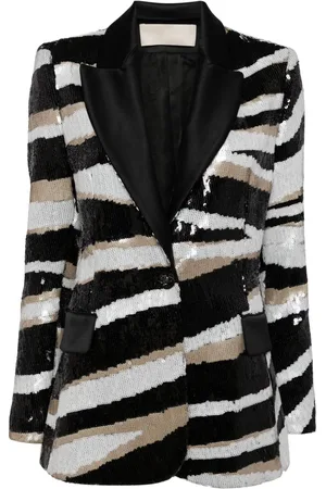 Elie saab Satinblazer mit Pailletten