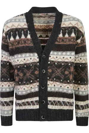 BARENA Cardigan mit Fair-Isle-Strickmuster