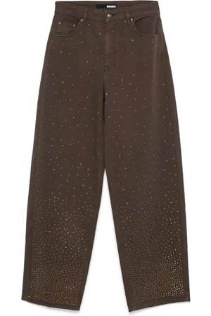 ROTATE Wide-Leg-Jeans mit Strass
