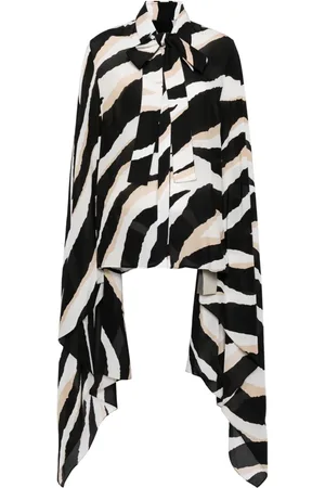 Elie saab Seidenhemd mit Zebra-Print