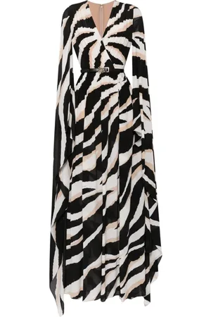 Elie saab Kleid mit Zebra-Print