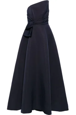 Amsale Asymmetrisches Faille-Abendkleid