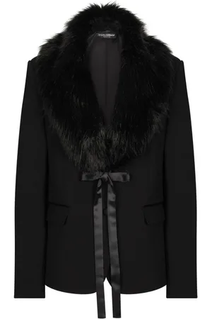 Dolce & Gabbana Blazer mit Kragen aus Faux Fur