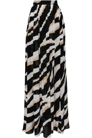 Elie saab Seiden-Maxirock mit Zebra-Print