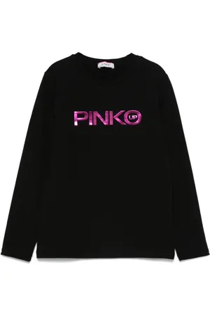 Pinko T-Shirt mit Metallic-Print