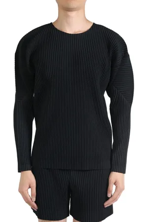 Issey Miyake Pleated long-sleeve T-shirt