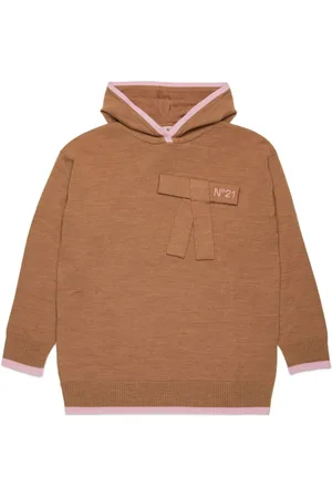 Nº21 Gestrickter Hoodie mit Logo