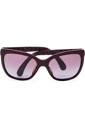 CHANEL 2000s Cat-Eye-Sonnenbrille mit Logo