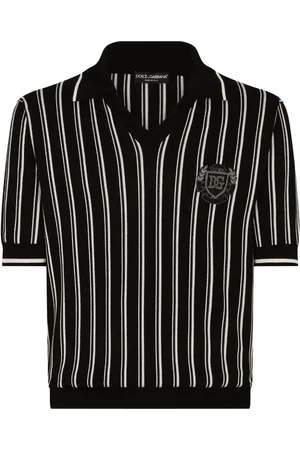 Dolce & Gabbana Gestreiftes Poloshirt aus Seide