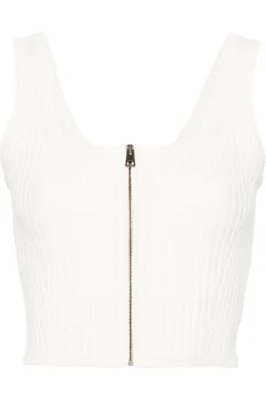 FORTE FORTE Geripptes Cropped-Stricktop