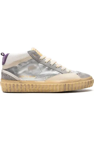 Golden Goose Mid Star Silver/Silver Sconce/Purple Sneakers