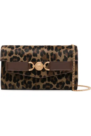 VERSACE Clutch mit Leoparden-Print