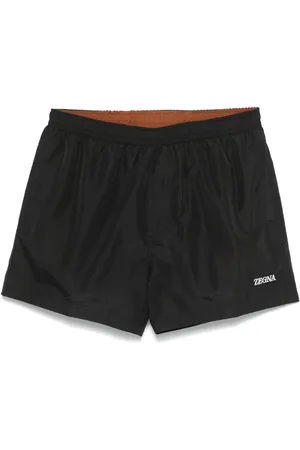 Ermenegildo Zegna Badeshorts mit Logo-Stickerei