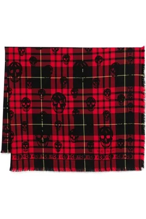 Alexander McQueen Schal mit Totenkopf-Print