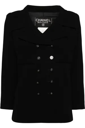 CHANEL 1996 doppelreihiger Blazer mit CC-Knöpfen