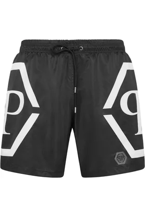 Philipp Plein Badeshorts mit Logo-Print