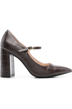 Twin-Set Pumps mit Kroko-Prägung 100mm