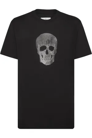 Philipp Plein T-Shirt mit Kristall-Totenkopf