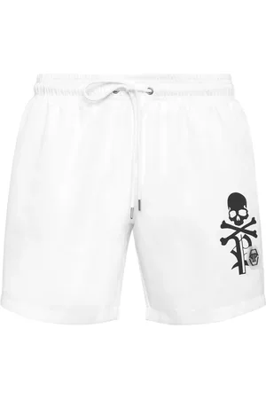 Philipp Plein Badeshorts mit Logo-Print