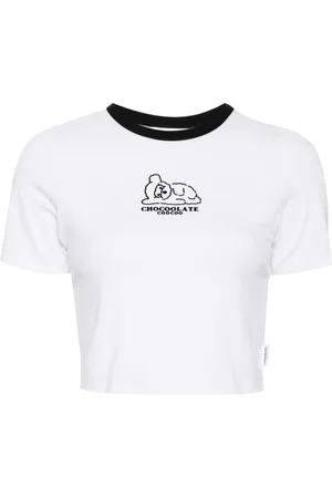 Chocoolate T-Shirt mit geflocktem Logo