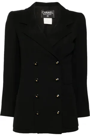CHANEL 1993 Seidenjacke mit CC-Knopf