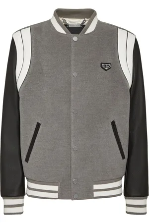Philipp Plein Bomberjacke mit Lederärmeln