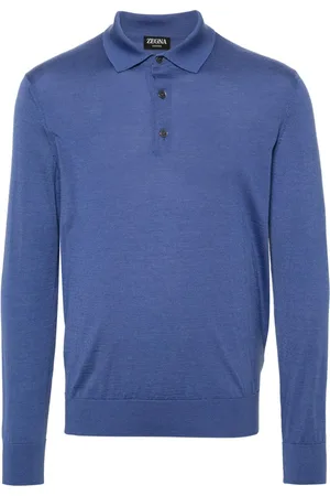 Ermenegildo Zegna Geripptes Poloshirt aus Kaschmirgemisch