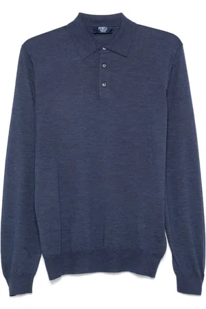 FEDELI Fein gestricktes Poloshirt