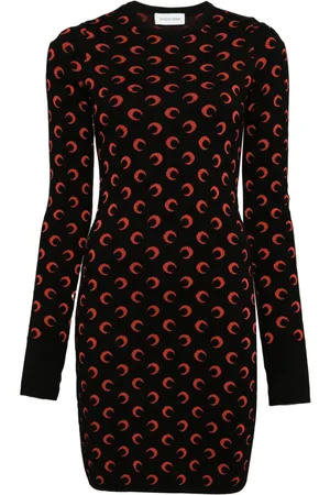 Marine Serre Jacquard-Kleid