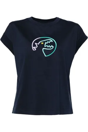 AGNÈS B. T-Shirt mit Dino-Stickerei