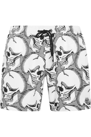 Philipp Plein Badeshorts mit Totenkopf-Print