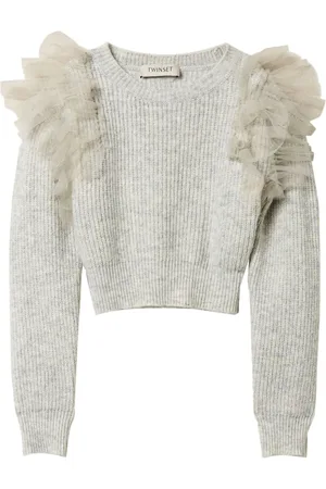 Twin-Set Pullover mit Tülldetail