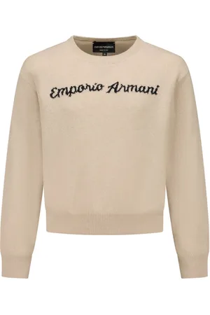 Emporio Armani Intarsien-Pullover mit Logo