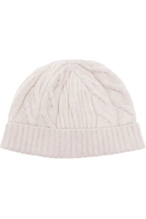 N.PEAL Gerippte Beanie mit Zopfmuster