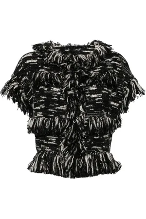 SACAI Strickjacke mit Fransensaum
