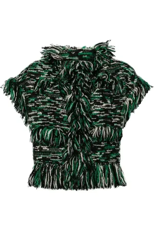 SACAI Strickjacke mit Fransensaum