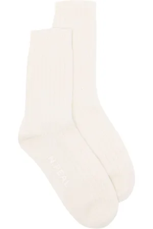 N.PEAL Gerippte Kaschmirsocken