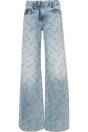 VERSACE Gerade Jeans mit Logo