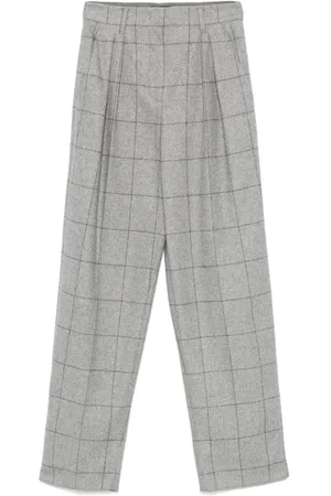 Emporio Armani Karierte Hose mit Bundfalten