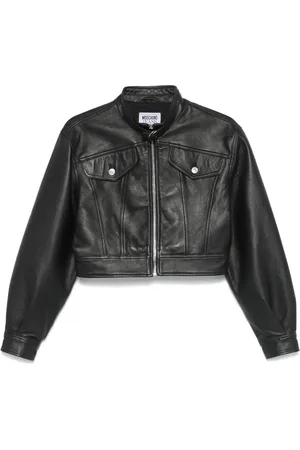 Moschino Klassische Lederjacke